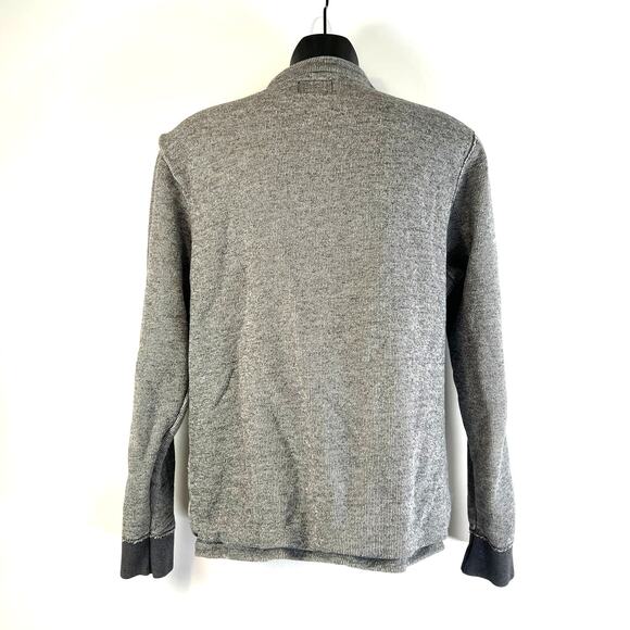 Barbour Weave Zip Thru Sweater Cardigan Long Sleeve Cotton Workwear Gray - Picture 11 of 11